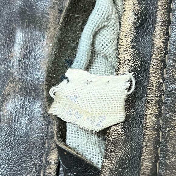 Vintage 60s Schott NYC Leather Cafe Racer Jacket Brown Distressed Size 42 - Picture 14 of 16